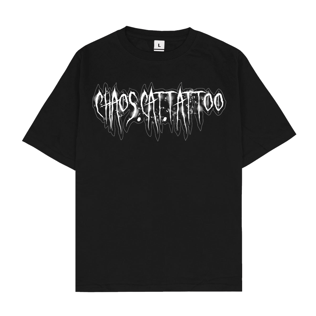 Xtrm.Ink Chaoscat Logo T-Shirt Oversize T-Shirt - Black